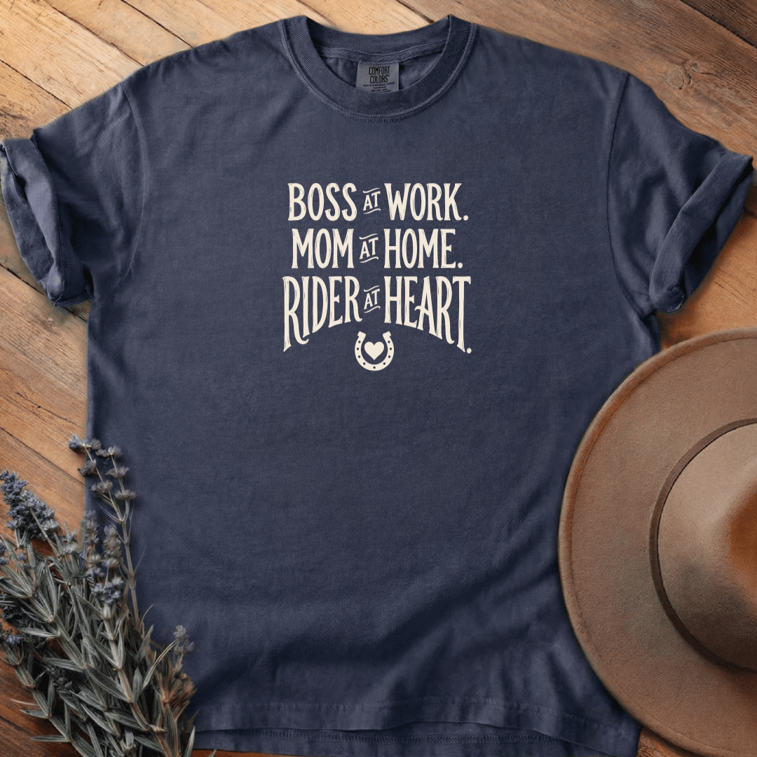 Rider at Heart 2 T-Shirt - Horse Graphic Tee - Gift for Horse Lovers - Unisex
