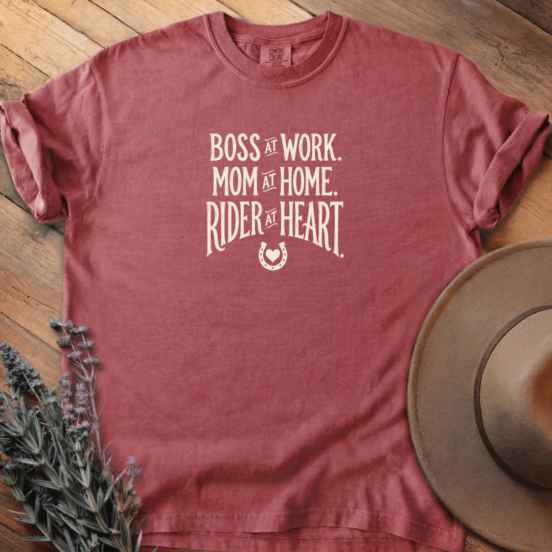 Rider at Heart 2 T-Shirt - Horse Graphic Tee - Gift for Horse Lovers - Unisex