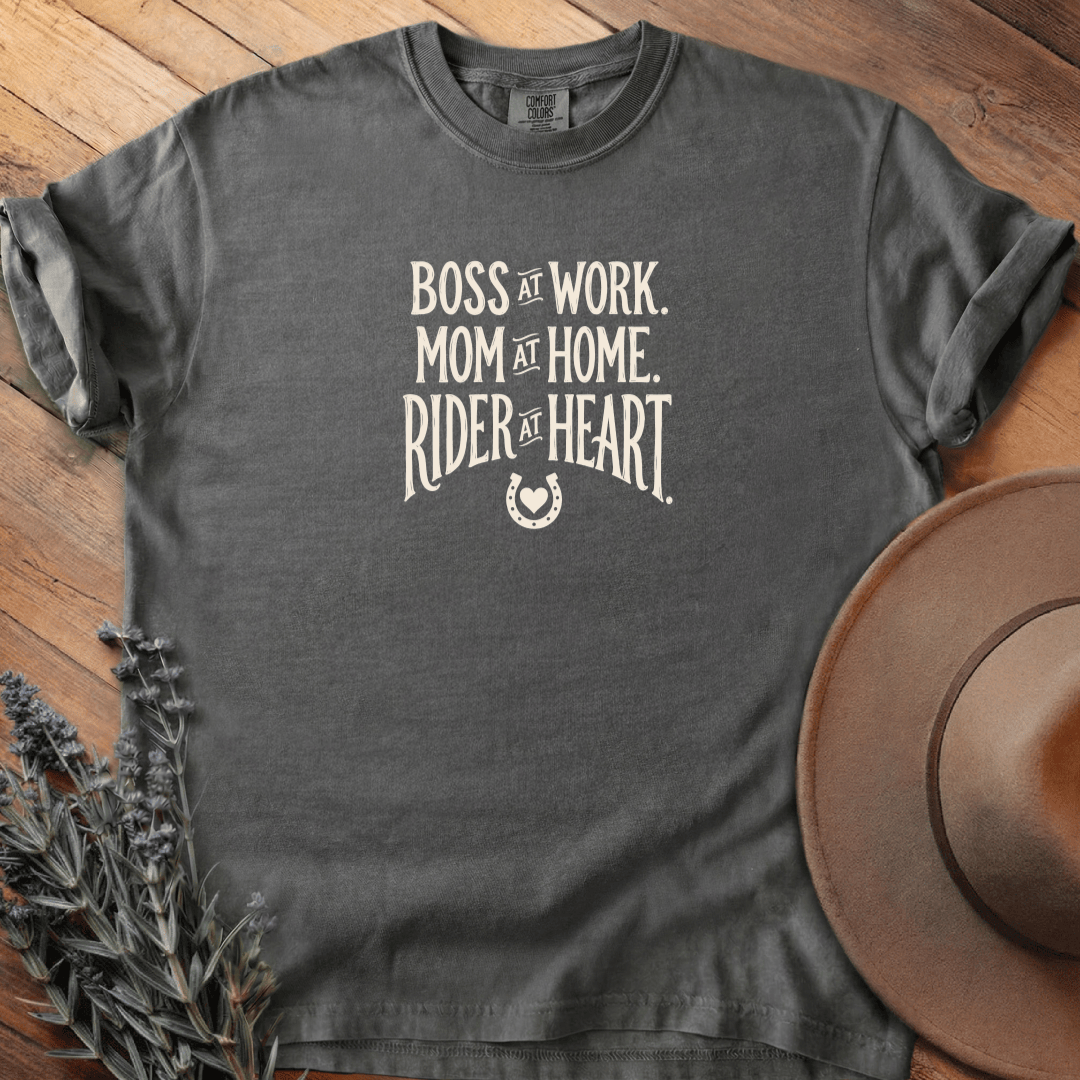 Rider at Heart 2 T-Shirt - Horse Graphic Tee - Gift for Horse Lovers - Unisex