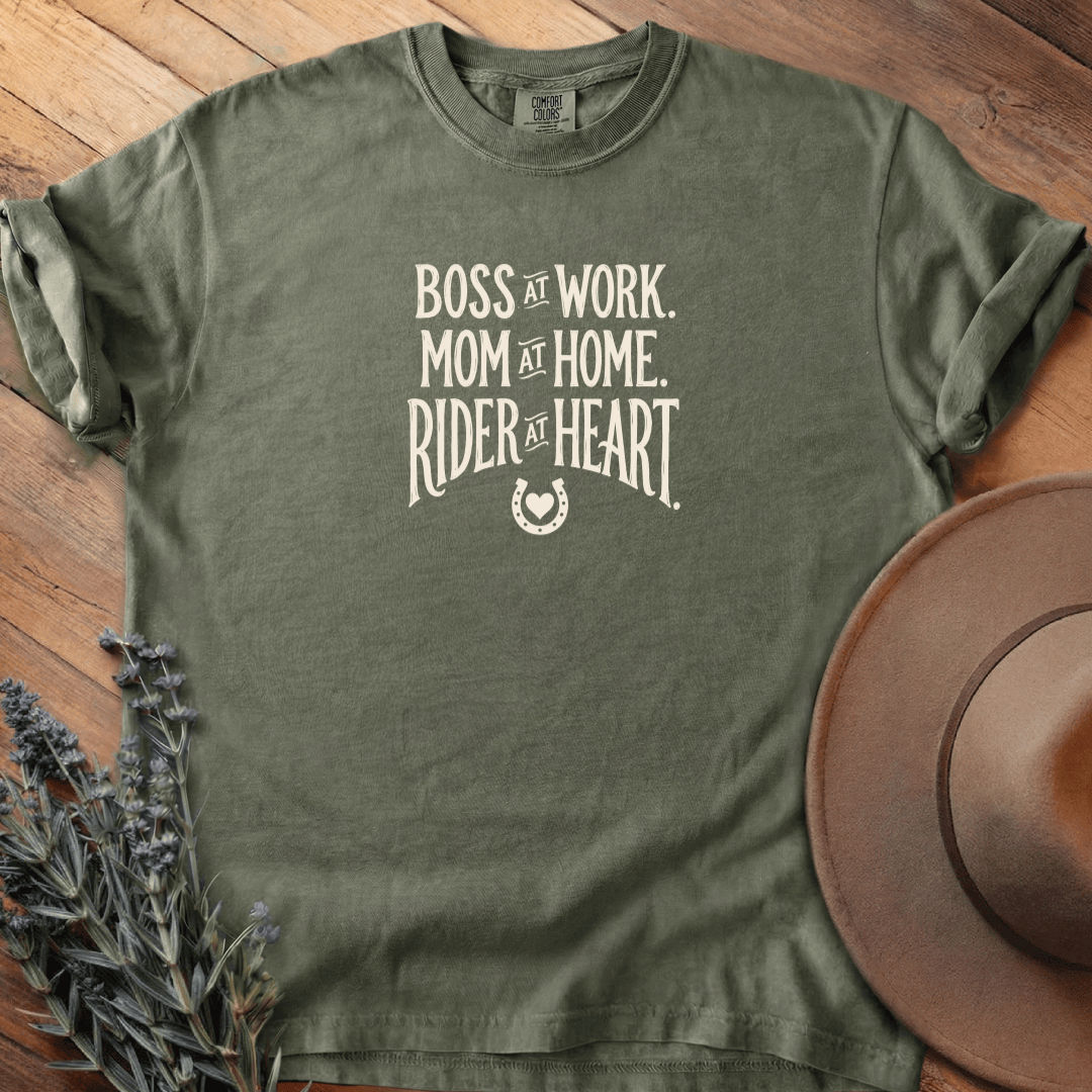 Rider at Heart 2 T-Shirt - Horse Graphic Tee - Gift for Horse Lovers - Unisex
