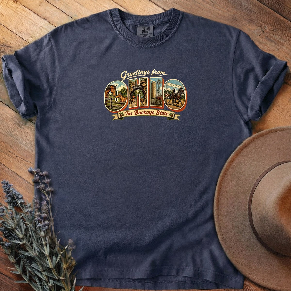 Greetings From Ohio T-Shirt - Horse Graphic Tee - Gift for Horse Lovers - Unisex
