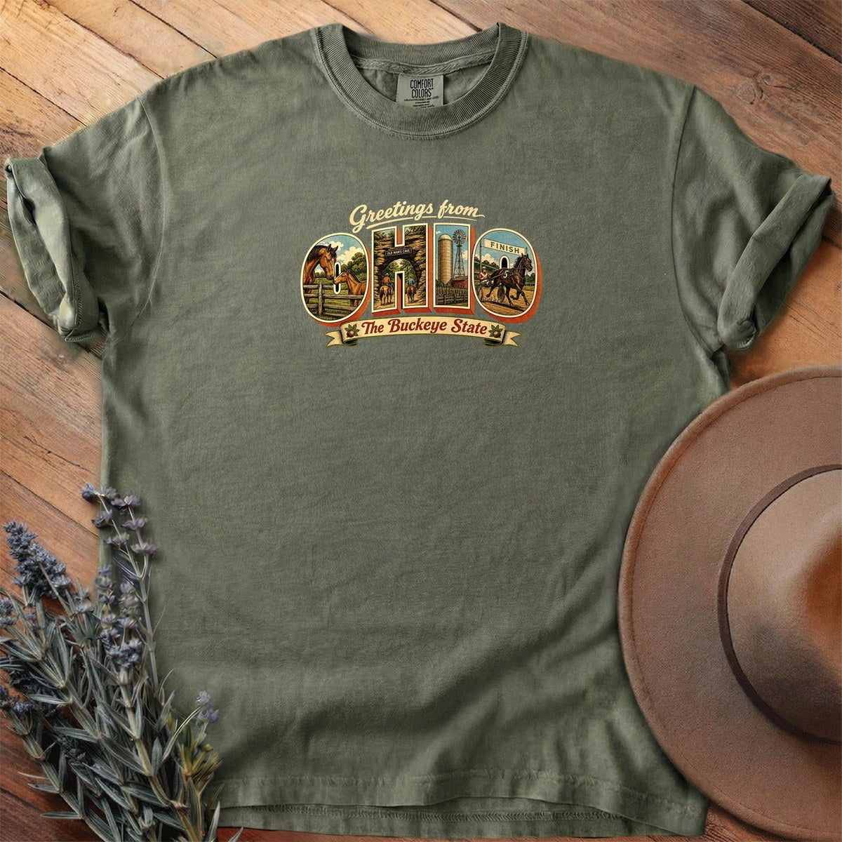 Greetings From Ohio T-Shirt - Horse Graphic Tee - Gift for Horse Lovers - Unisex