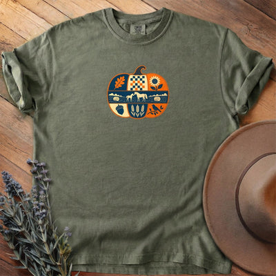 Mare And Foal Harvest Pumpkin T-Shirt - Horse Graphic Tee - Gift for Horse Lovers - Unisex