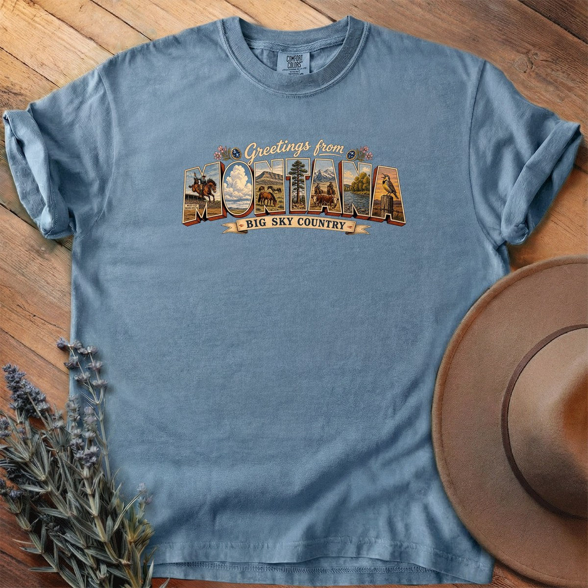 Greetings From Montana T-Shirt - Horse Graphic Tee - Gift for Horse Lovers - Unisex