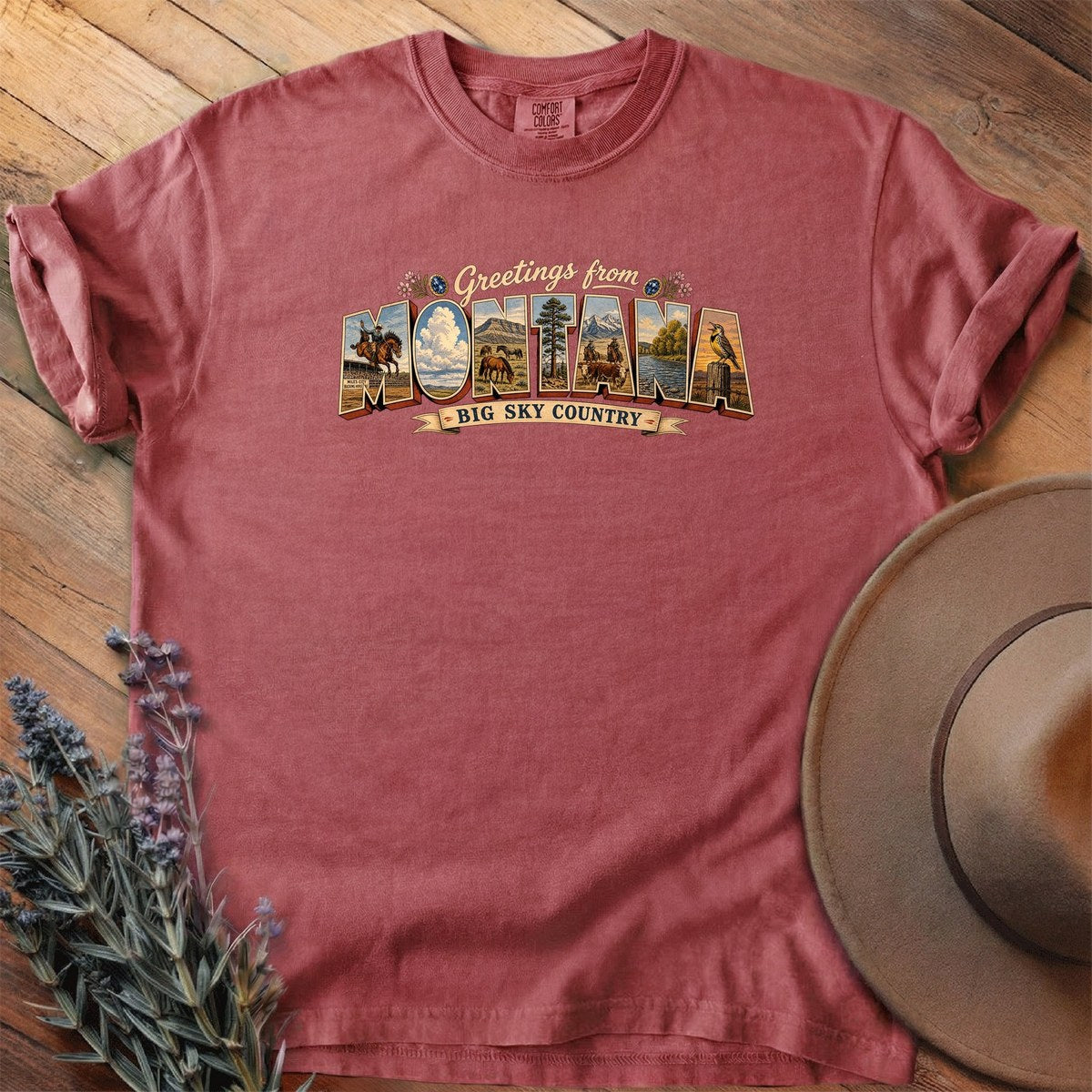 Greetings From Montana T-Shirt - Horse Graphic Tee - Gift for Horse Lovers - Unisex
