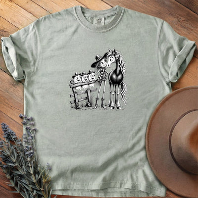 Ghosts On The Fence Rail T-Shirt - Horse Graphic Tee - Gift for Horse Lovers - Unisex