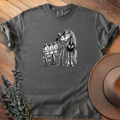 Ghosts On The Fence Rail T-Shirt - Horse Graphic Tee - Gift for Horse Lovers - Unisex