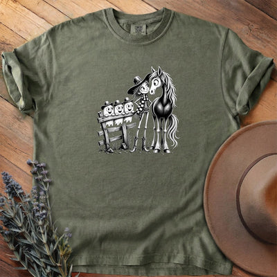 Ghosts On The Fence Rail T-Shirt - Horse Graphic Tee - Gift for Horse Lovers - Unisex
