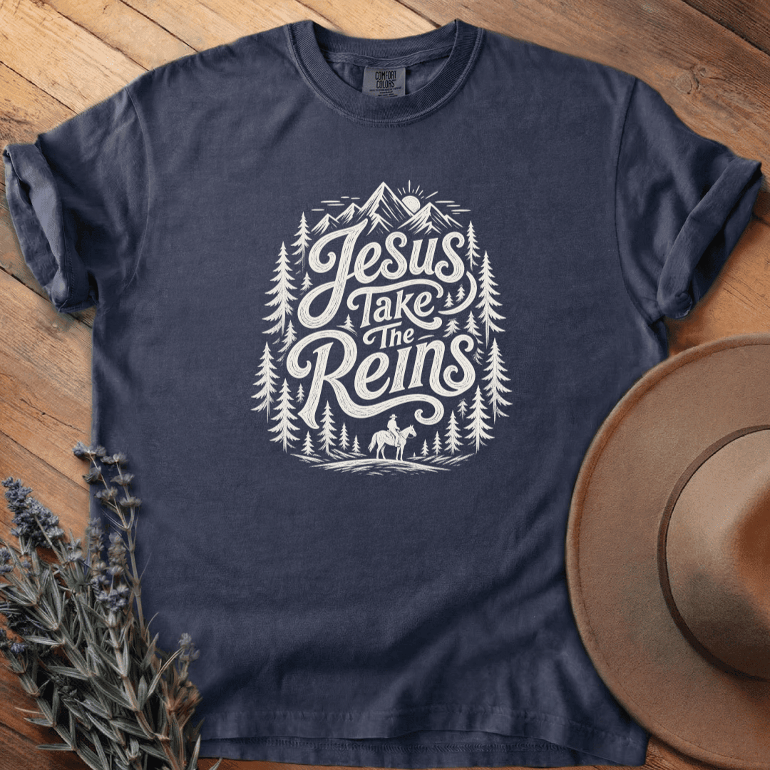 Jesus take the Reins 2 T-Shirt - Horse Graphic Tee - Gift for Horse Lovers - Unisex