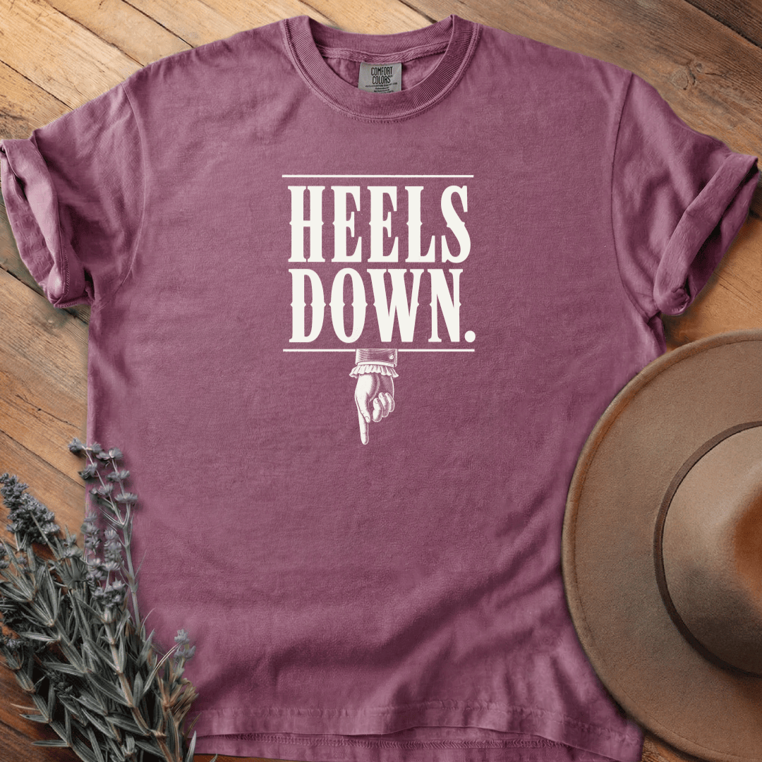 Heels Down T-Shirt - Horse Graphic Tee - Gift for Horse Lovers - Unisex