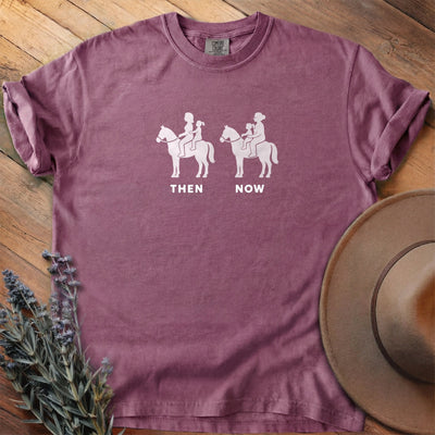 Then And Now 5 T-Shirt - Horse Graphic Tee - Gift for Horse Lovers - Unisex