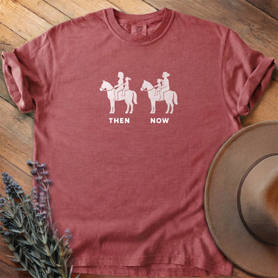 Then And Now 5 T-Shirt - Horse Graphic Tee - Gift for Horse Lovers - Unisex