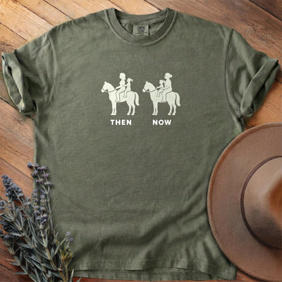 Then And Now 5 T-Shirt - Horse Graphic Tee - Gift for Horse Lovers - Unisex