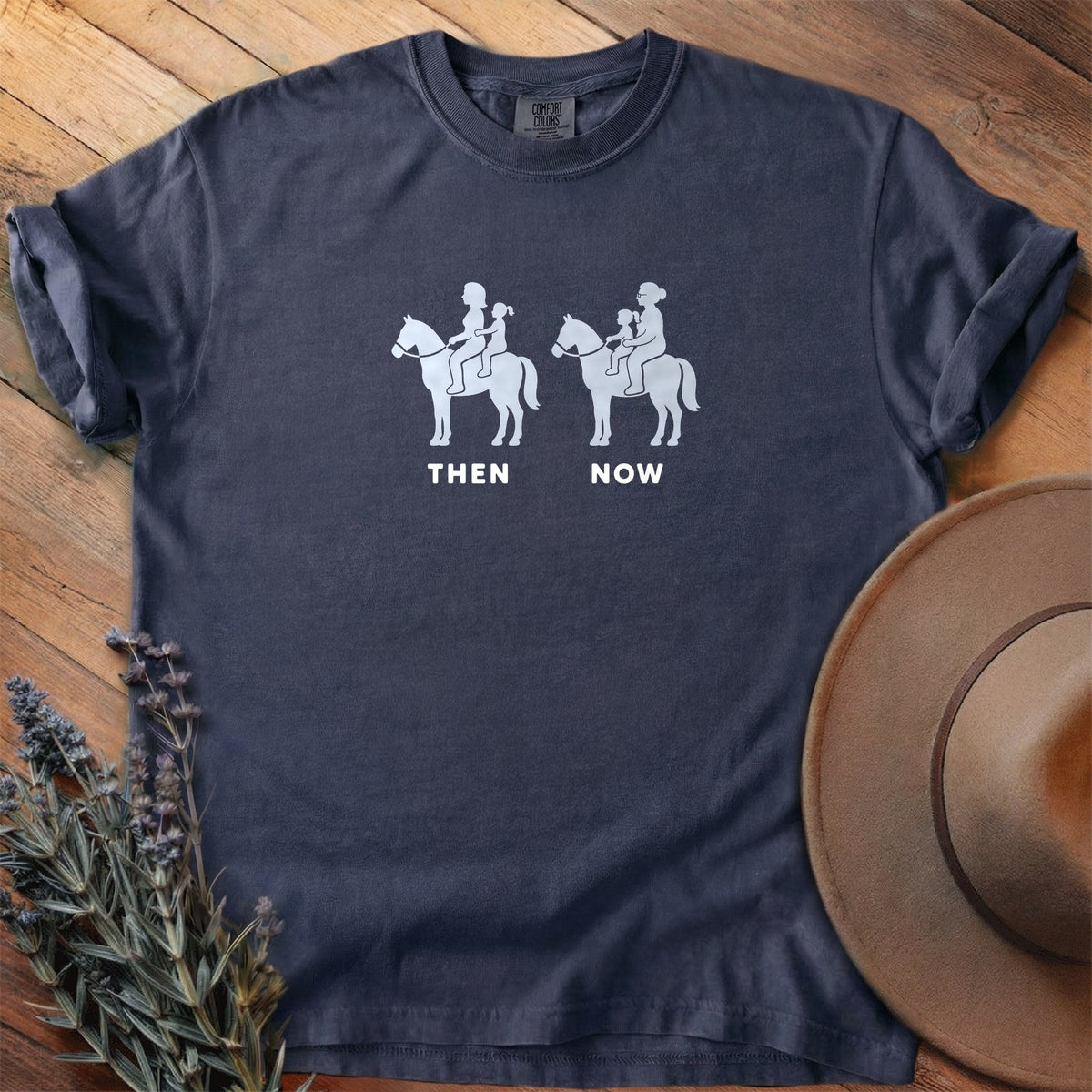 Then And Now 5 T-Shirt - Horse Graphic Tee - Gift for Horse Lovers - Unisex