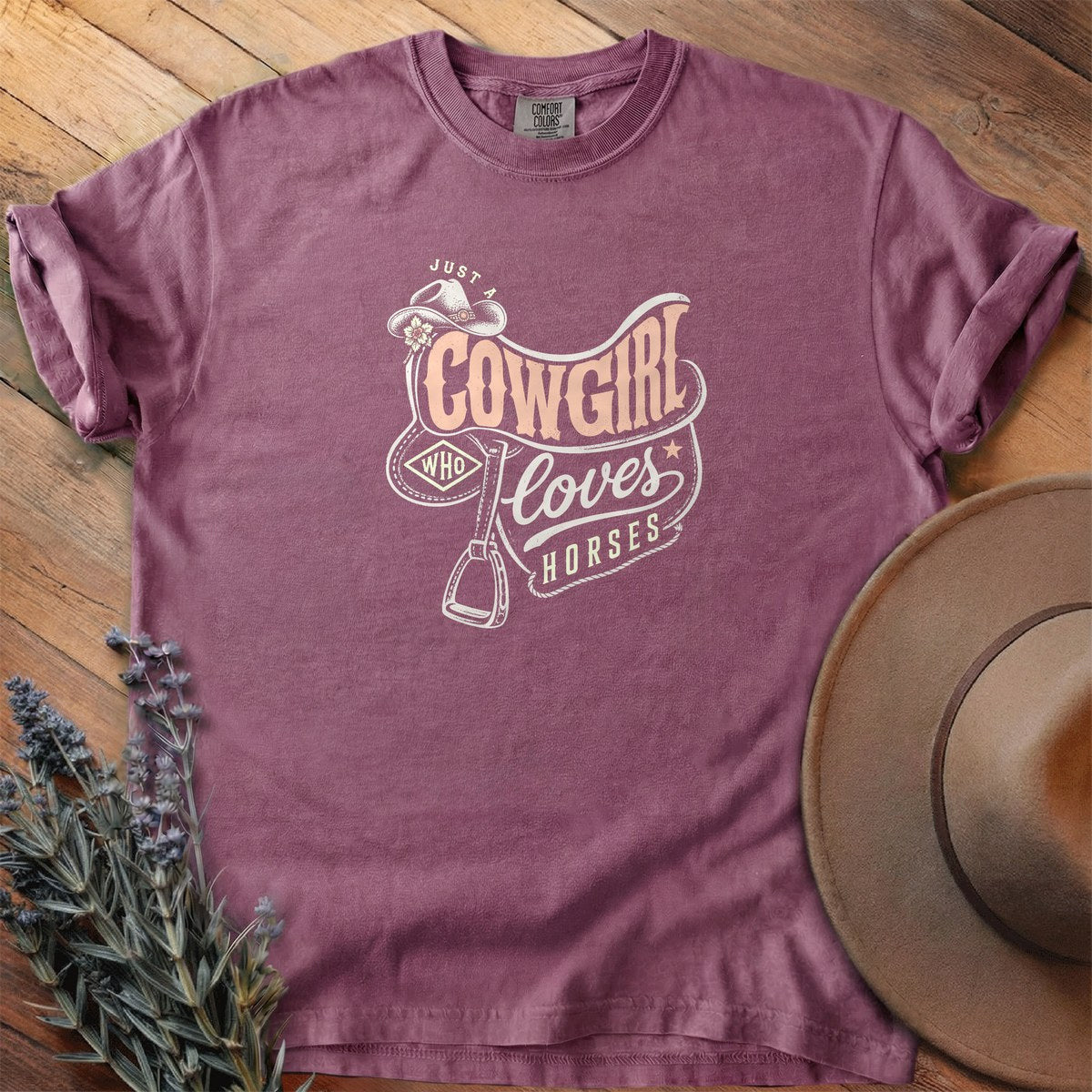 Just A Cowgirl Who Loves Horses T-Shirt - Horse Graphic Tee - Gift for Horse Lovers - Unisex