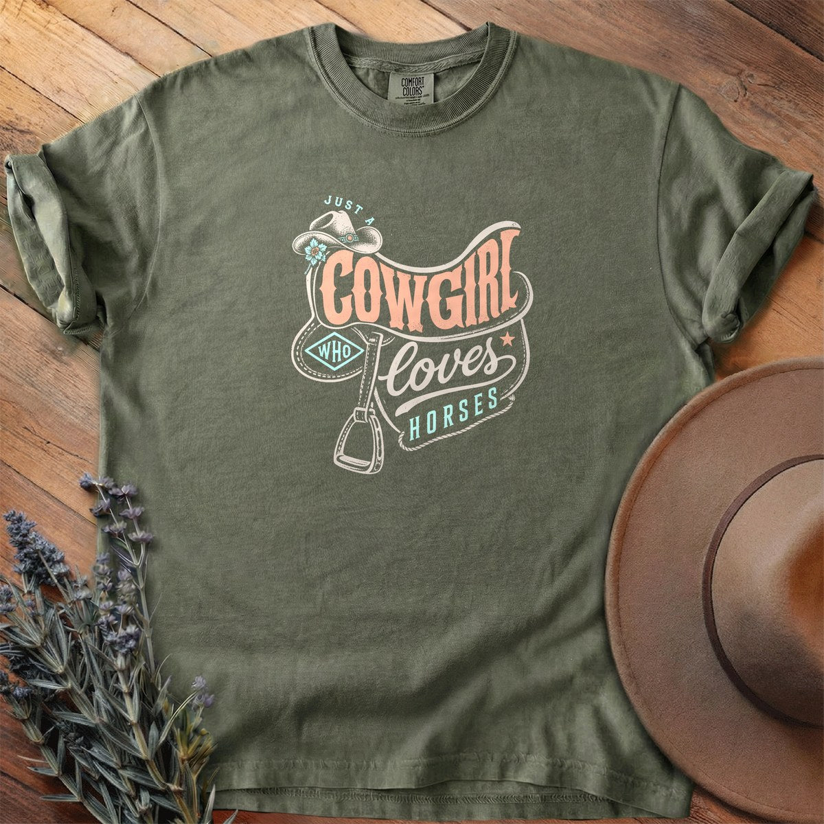 Just A Cowgirl Who Loves Horses T-Shirt - Horse Graphic Tee - Gift for Horse Lovers - Unisex