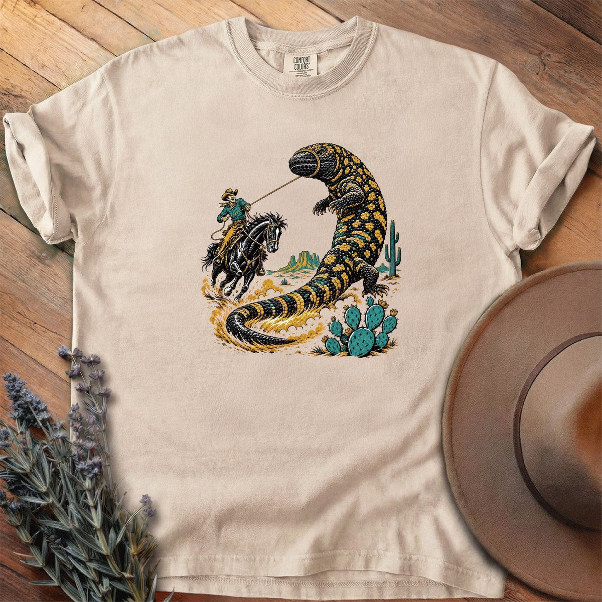 Roping The Gila Monster T-Shirt - Horse Graphic Tee - Gift for Horse Lovers - Unisex