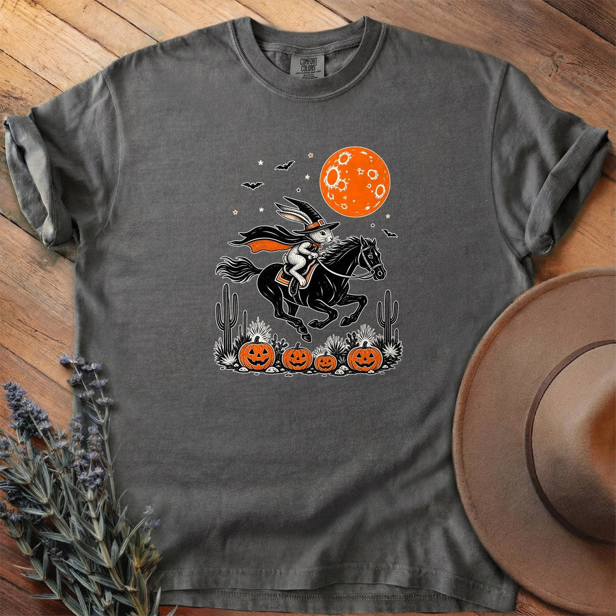 Witch Hare Midnight Gallop T-Shirt - Horse Graphic Tee - Gift for Horse Lovers - Unisex
