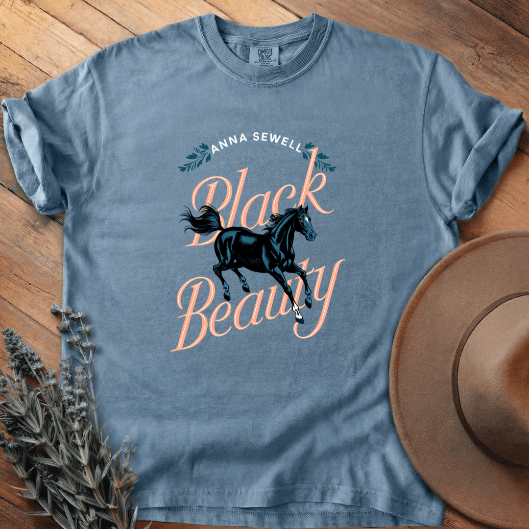 Black Beauty Cover T-Shirt - Horse Graphic Tee - Gift for Horse Lovers - Unisex