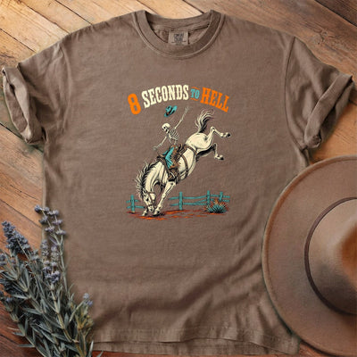 8 Seconds To Hell T-Shirt - Horse Graphic Tee - Gift for Horse Lovers - Unisex