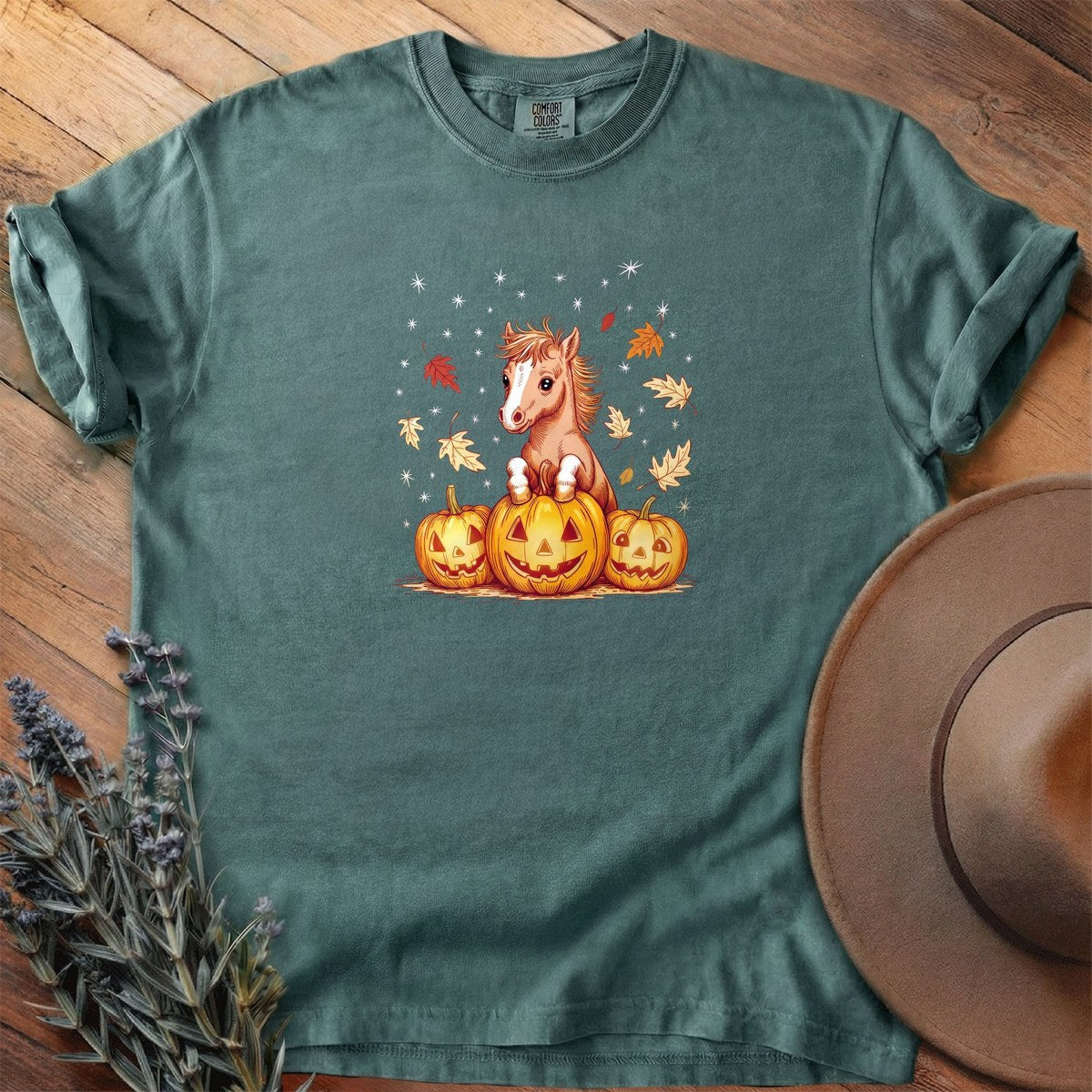 Pumpkin Patch Pony T-Shirt - Horse Graphic Tee - Gift for Horse Lovers - Unisex