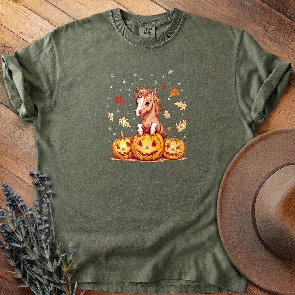 Pumpkin Patch Pony T-Shirt - Horse Graphic Tee - Gift for Horse Lovers - Unisex