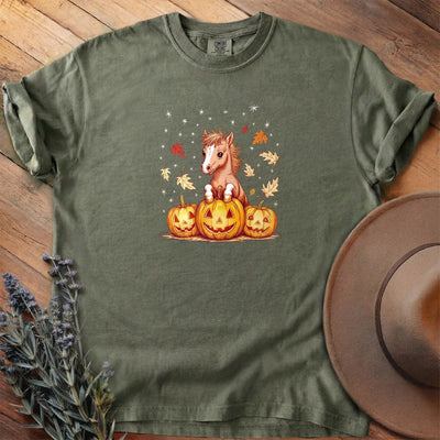 Pumpkin Patch Pony T-Shirt - Horse Graphic Tee - Gift for Horse Lovers - Unisex