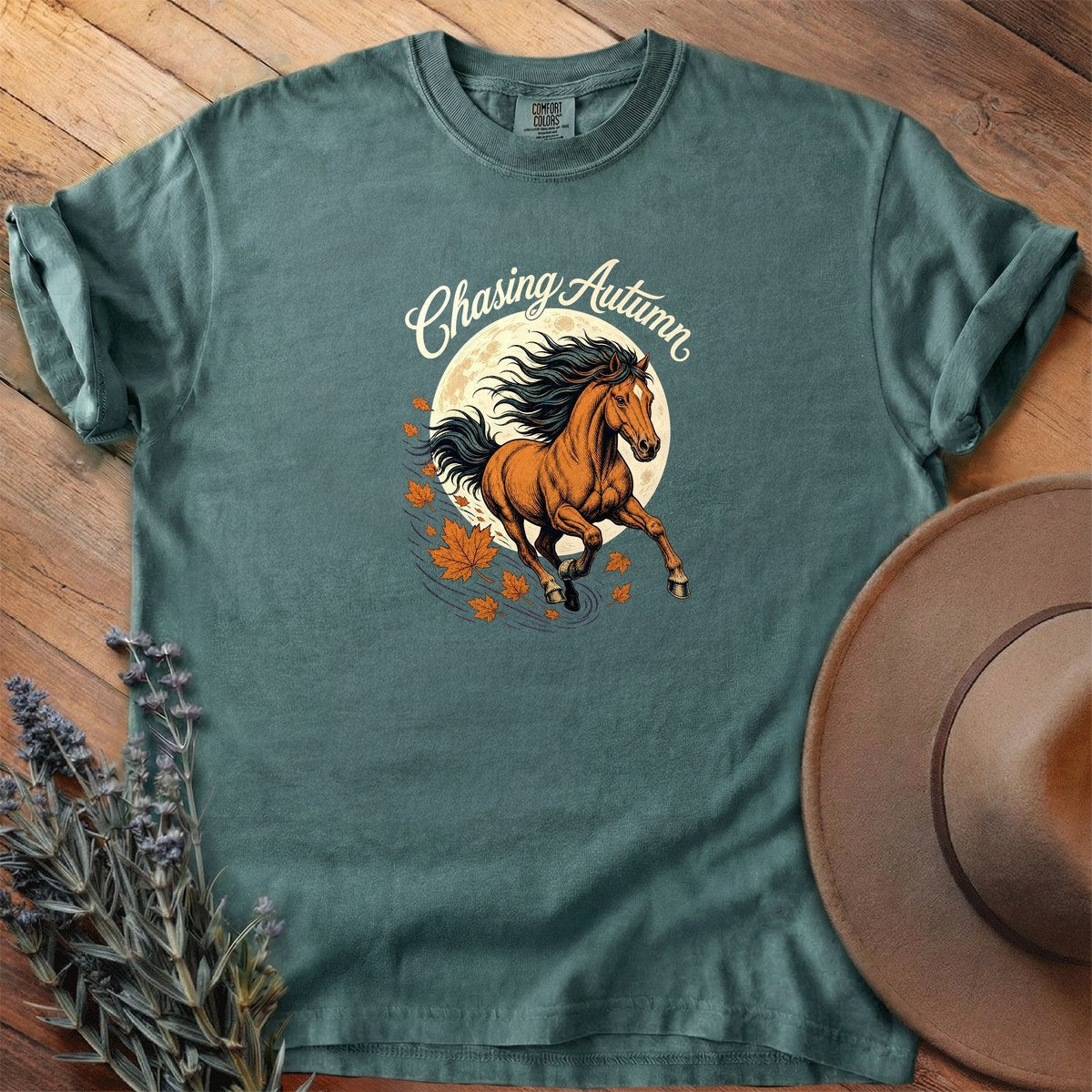 Chasing Autumn T-Shirt - Horse Graphic Tee - Gift for Horse Lovers - Unisex