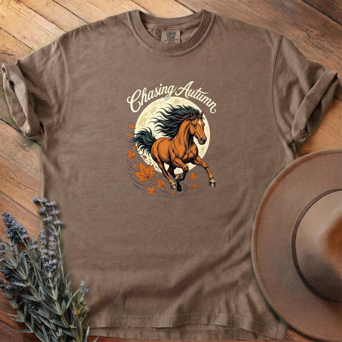 Chasing Autumn T-Shirt - Horse Graphic Tee - Gift for Horse Lovers - Unisex