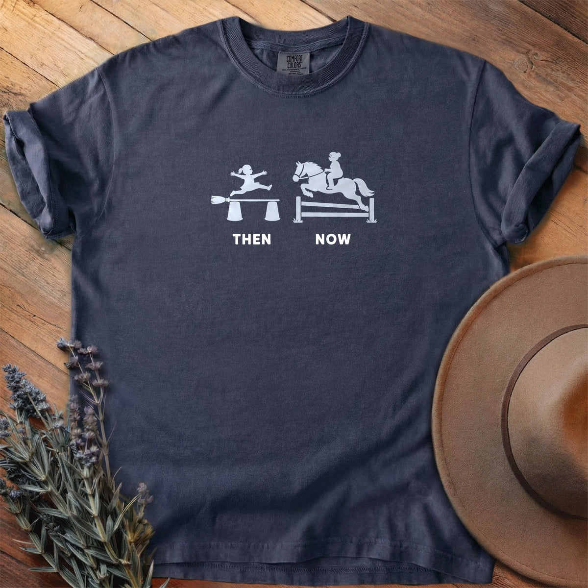 Then And Now 4 T-Shirt - Horse Graphic Tee - Gift for Horse Lovers - Unisex