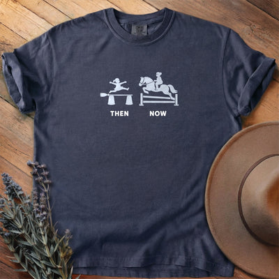 Then And Now 4 T-Shirt - Horse Graphic Tee - Gift for Horse Lovers - Unisex