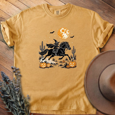 Witch Cat Midnight Ride T-Shirt - Horse Graphic Tee - Gift for Horse Lovers - Unisex