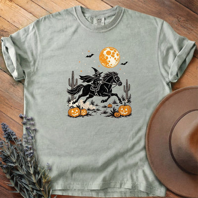 Witch Cat Midnight Ride T-Shirt - Horse Graphic Tee - Gift for Horse Lovers - Unisex