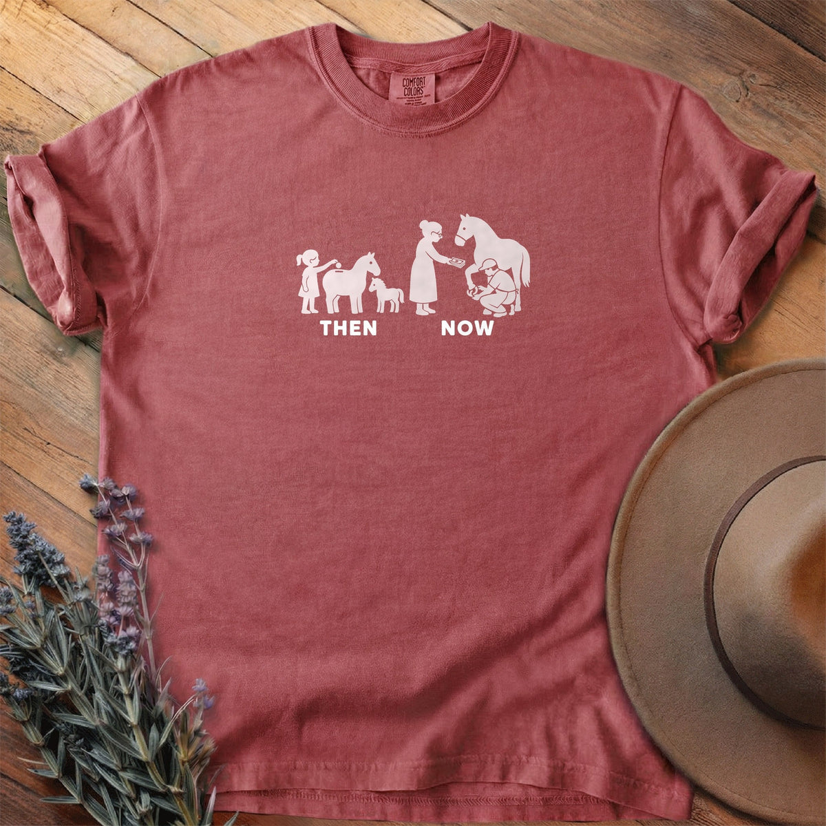 Then And Now 3 T-Shirt - Horse Graphic Tee - Gift for Horse Lovers - Unisex