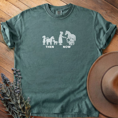 Then And Now 3 T-Shirt - Horse Graphic Tee - Gift for Horse Lovers - Unisex