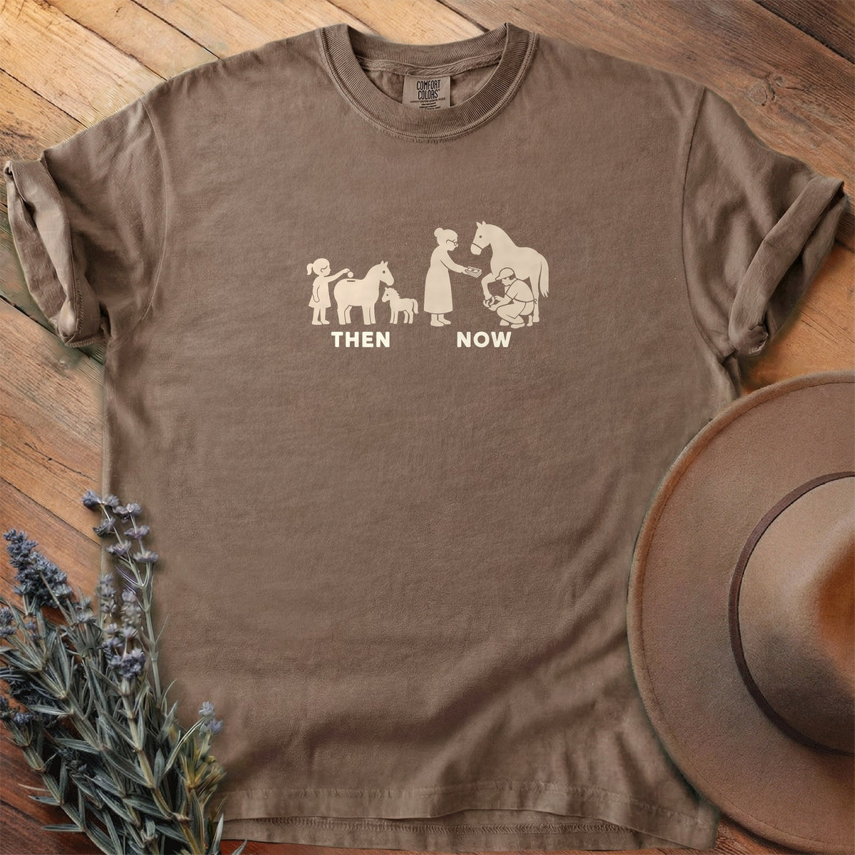Then And Now 3 T-Shirt - Horse Graphic Tee - Gift for Horse Lovers - Unisex