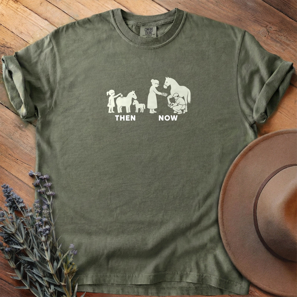 Then And Now 3 T-Shirt - Horse Graphic Tee - Gift for Horse Lovers - Unisex