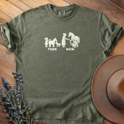 Then And Now 3 T-Shirt - Horse Graphic Tee - Gift for Horse Lovers - Unisex