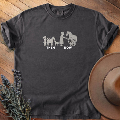 Then And Now 3 T-Shirt - Horse Graphic Tee - Gift for Horse Lovers - Unisex