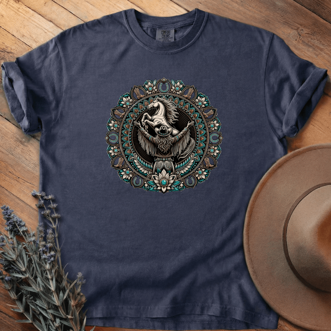 Mandala Cowgirl 3 T-Shirt - Horse Graphic Tee - Gift for Horse Lovers - Unisex
