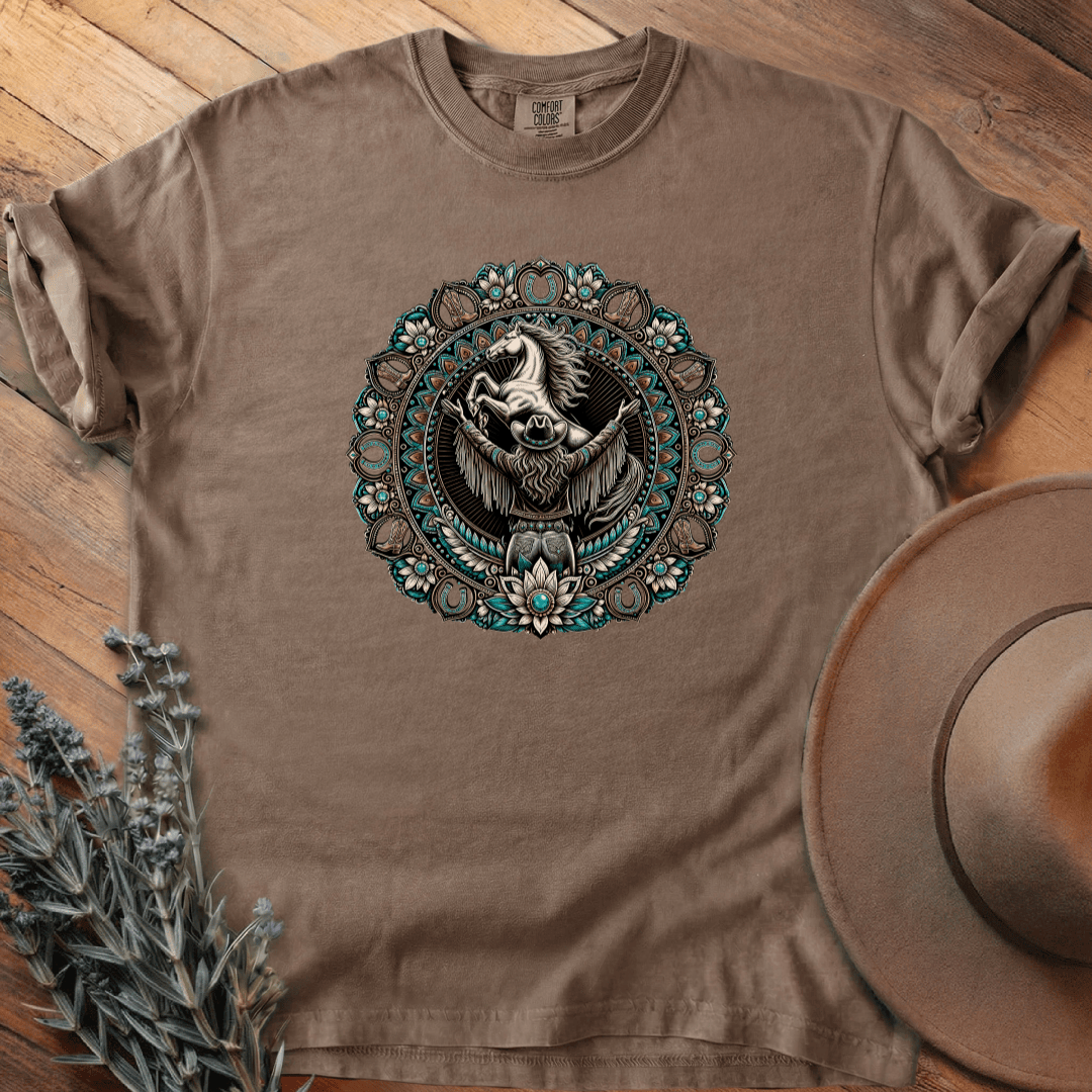 Mandala Cowgirl 3 T-Shirt - Horse Graphic Tee - Gift for Horse Lovers - Unisex
