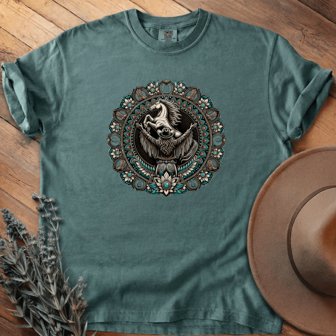 Mandala Cowgirl 3 T-Shirt - Horse Graphic Tee - Gift for Horse Lovers - Unisex