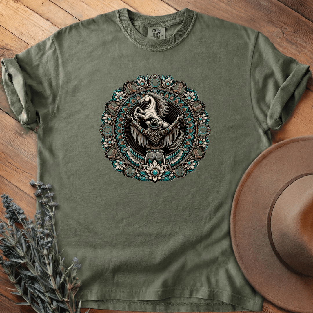 Mandala Cowgirl 3 T-Shirt - Horse Graphic Tee - Gift for Horse Lovers - Unisex