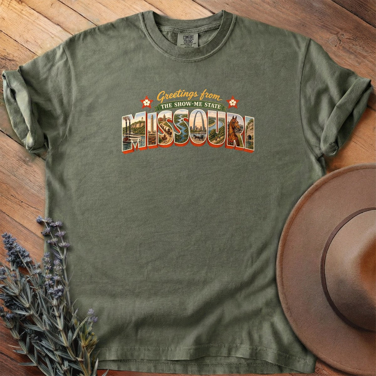 Greetings From Missouri T-Shirt - Horse Graphic Tee - Gift for Horse Lovers - Unisex