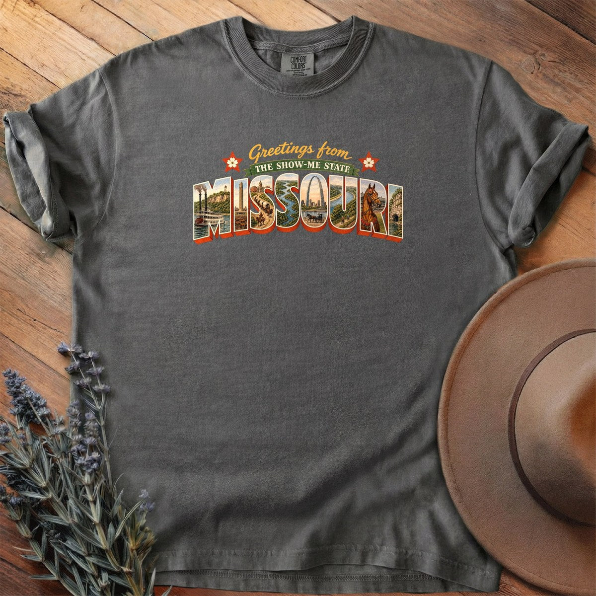 Greetings From Missouri T-Shirt - Horse Graphic Tee - Gift for Horse Lovers - Unisex