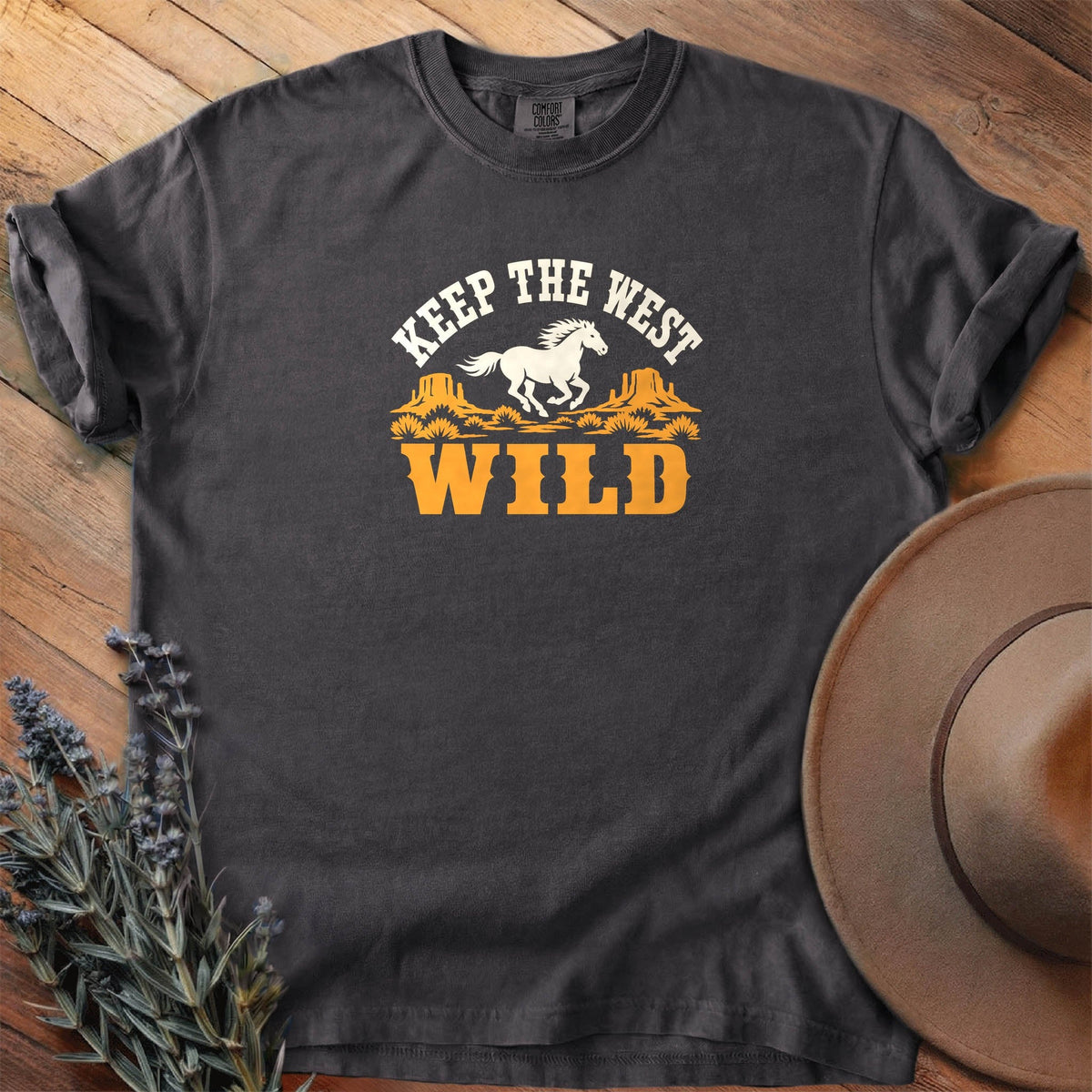 Keep the West Wild T-Shirt - Horse Graphic Tee - Gift for Horse Lovers - Unisex