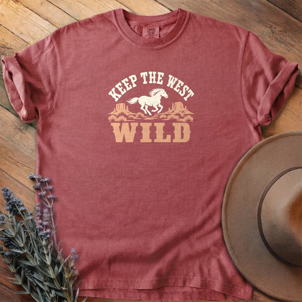 Keep the West Wild T-Shirt - Horse Graphic Tee - Gift for Horse Lovers - Unisex