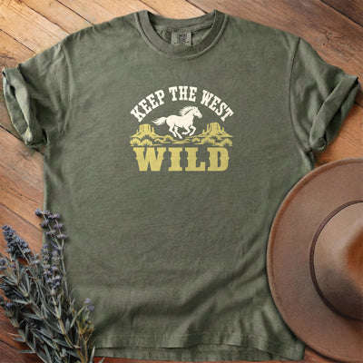 Keep the West Wild T-Shirt - Horse Graphic Tee - Gift for Horse Lovers - Unisex