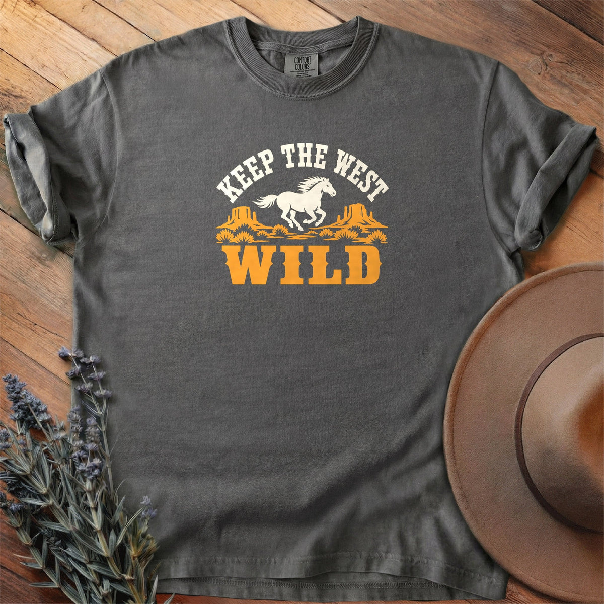Keep the West Wild T-Shirt - Horse Graphic Tee - Gift for Horse Lovers - Unisex