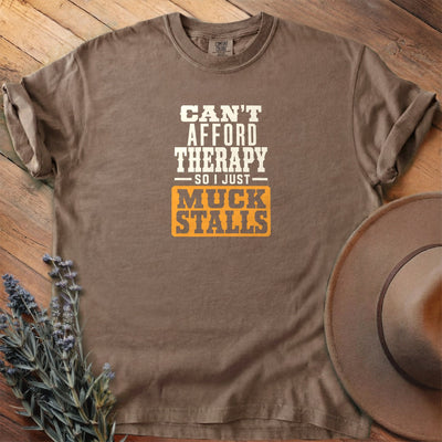 Mucking Stalls Therapy T-Shirt - Horse Graphic Tee - Gift for Horse Lovers - Unisex